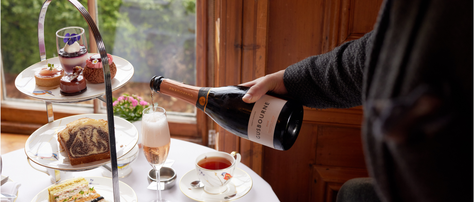 Afternoon tea served at the Four Seasons Hotel Hampshire